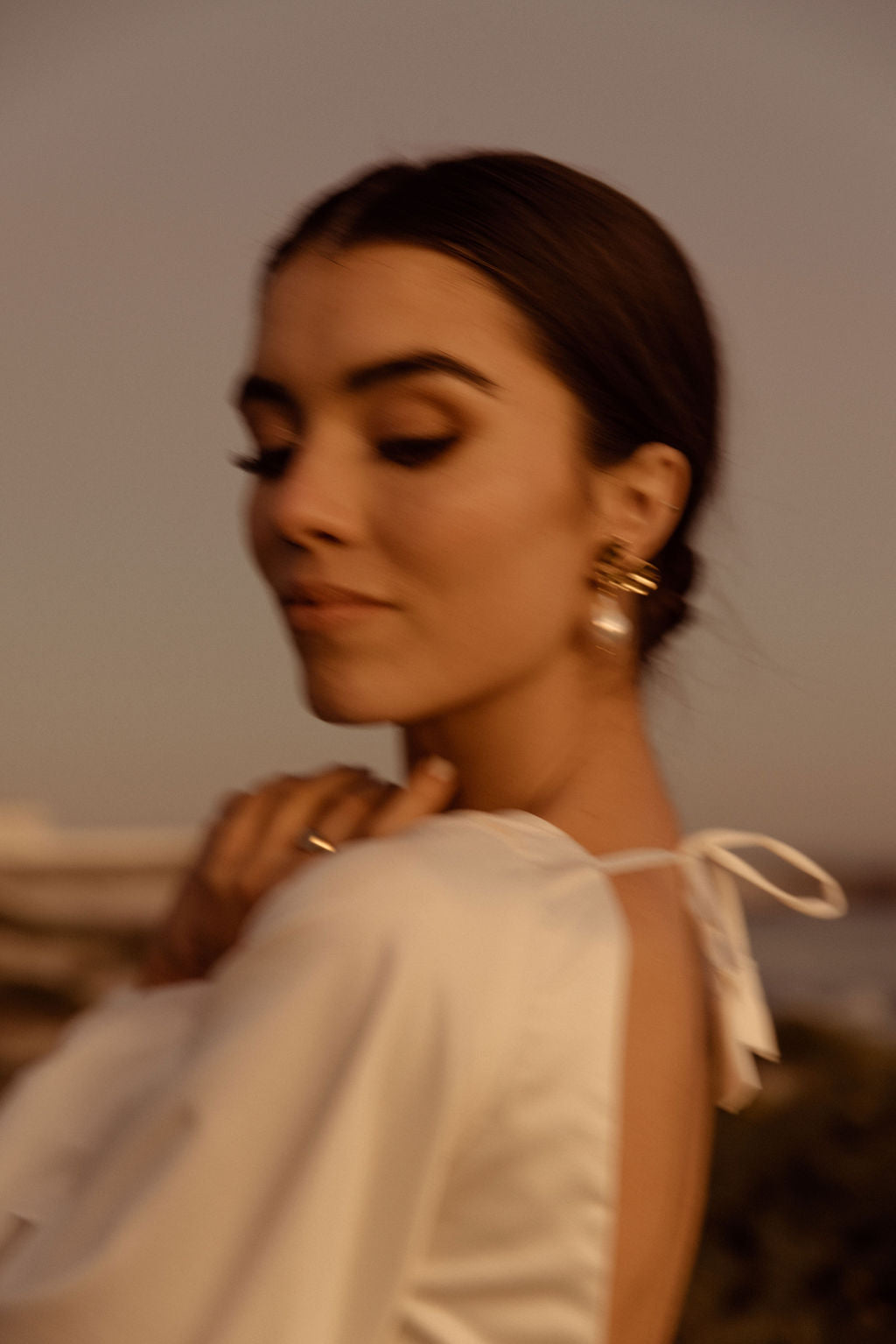 Broken Blossom Baroque Pearl Drops Gold