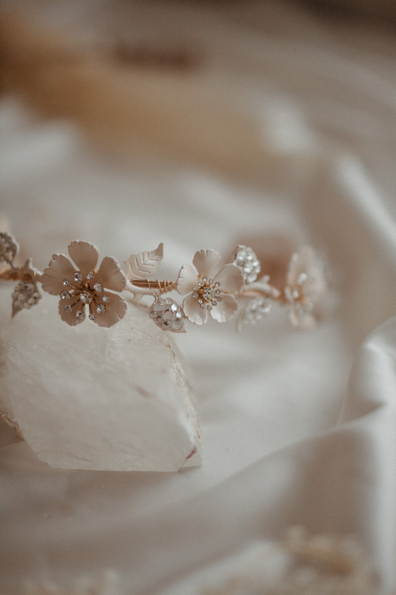 Petal Diamante Floral Hairpiece