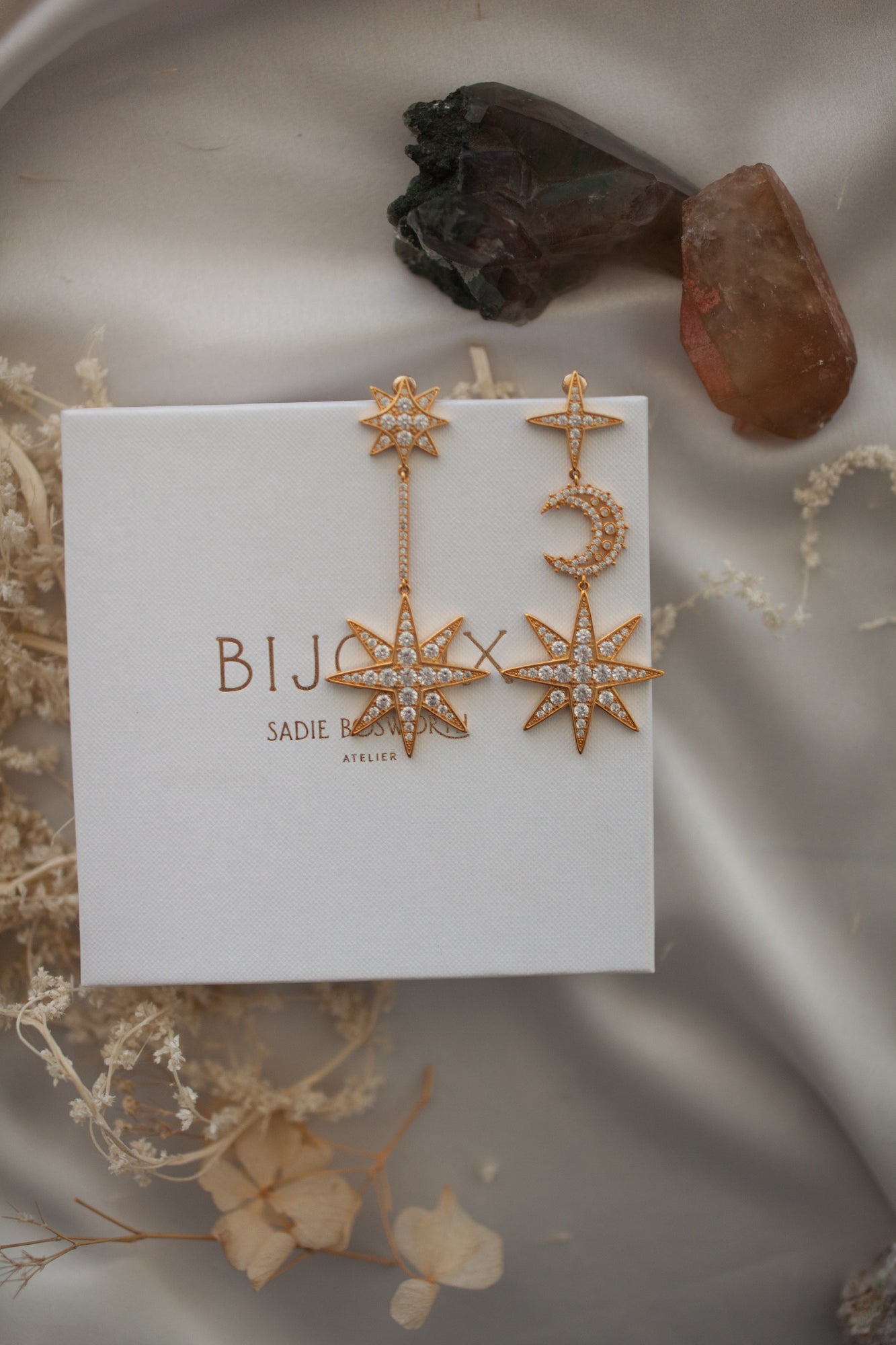 Capricorn Celestial Diamante Earrings