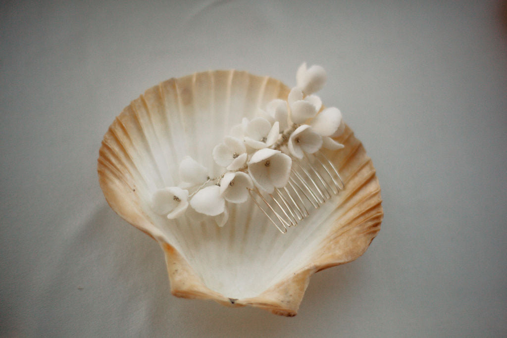 Blossom Porcelain Hair Combs