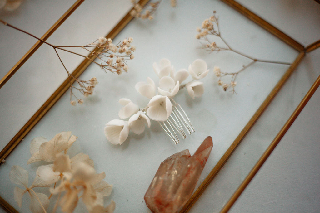 Blossom Porcelain Hair Combs
