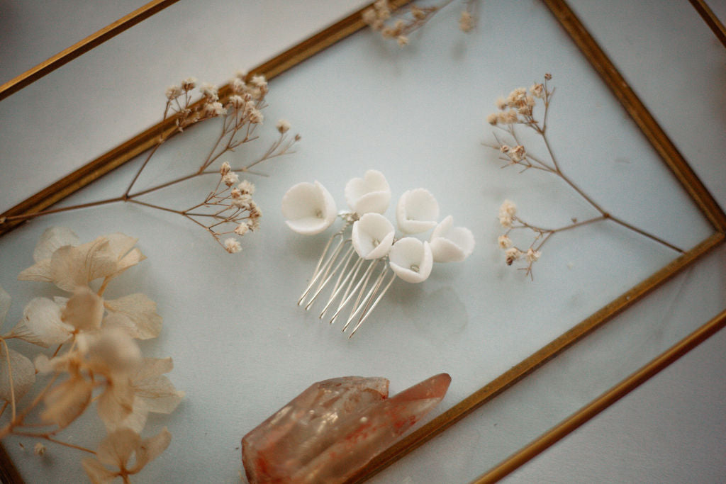 Blossom Porcelain Hair Combs