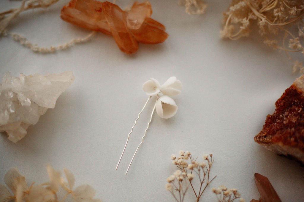 Blossom Porcelain Hair Combs