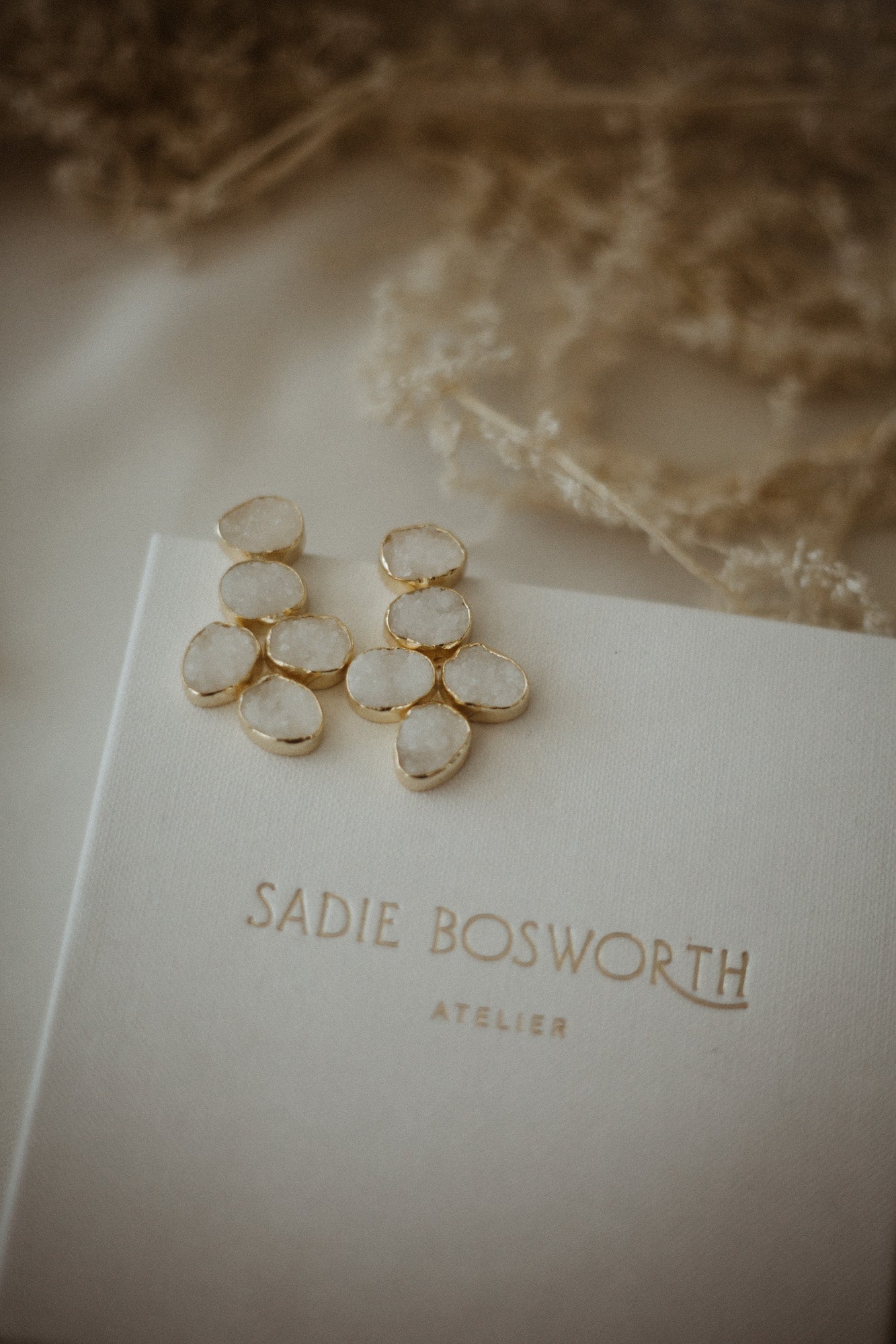 Delphine Druzy Quartz Stone Earrings