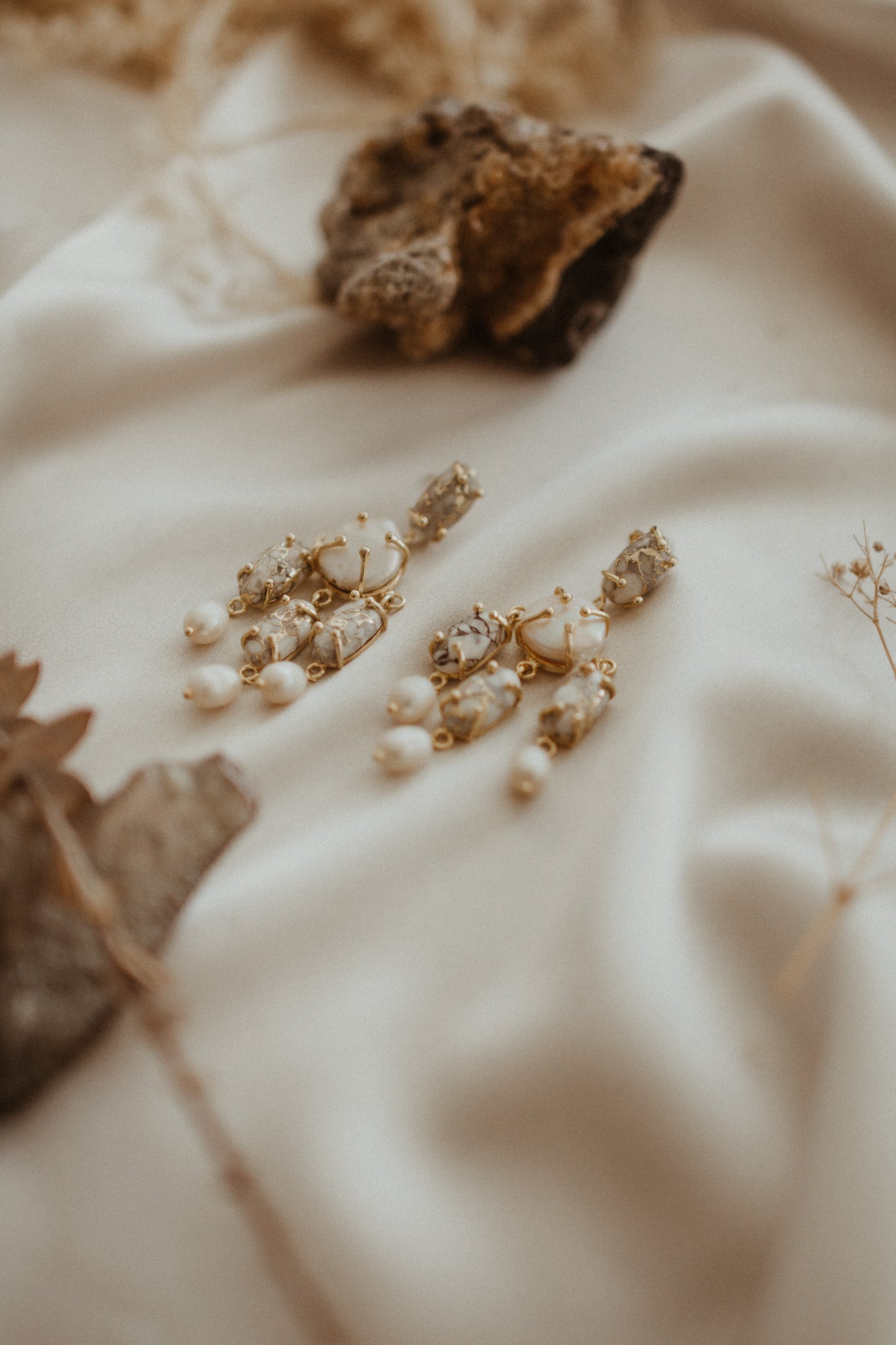 Ara Marble Earrings | Earrings | Sadie Bosworth Atelier