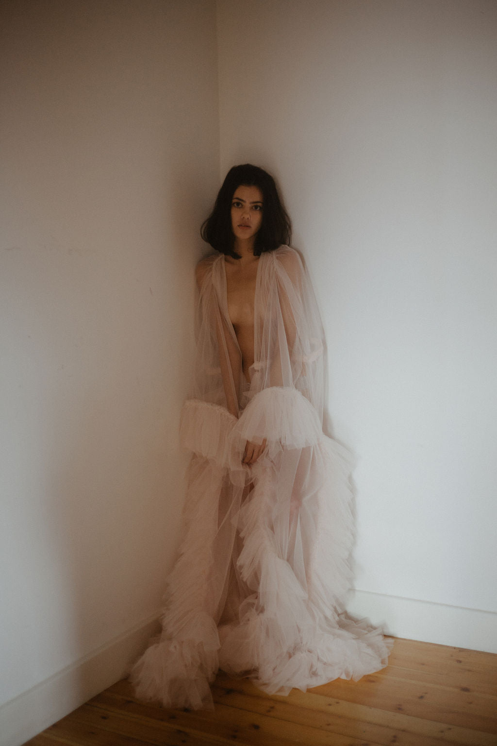Blush Tulle Robe | Gown | Sadie Bosworth Atelier