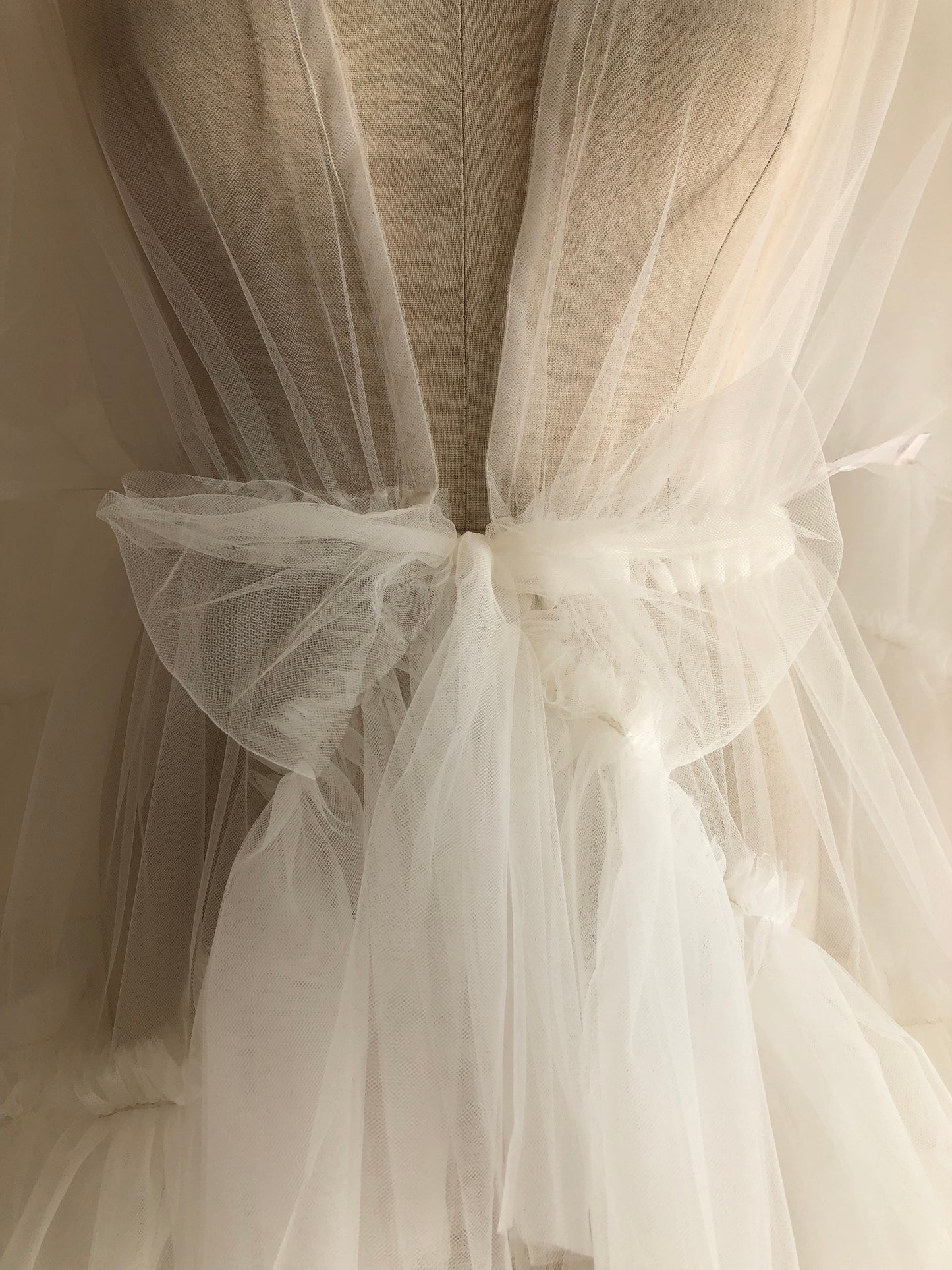 Ivory Tulle Robe Mini | Gown | Sadie Bosworth Atelier