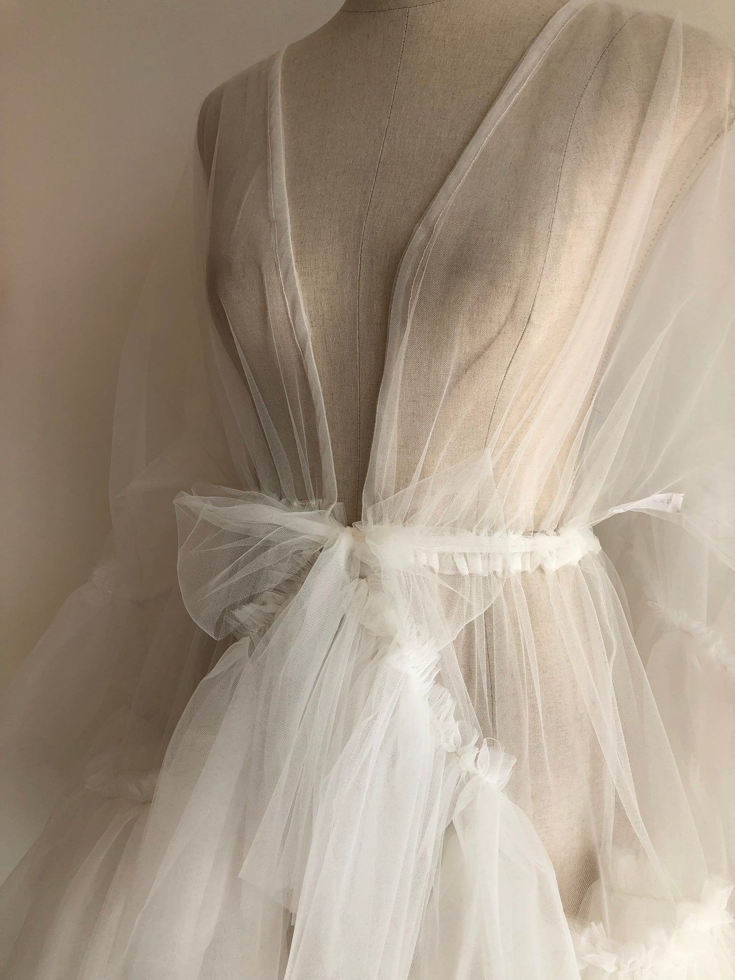 Ivory Tulle Robe Mini | Gown | Sadie Bosworth Atelier