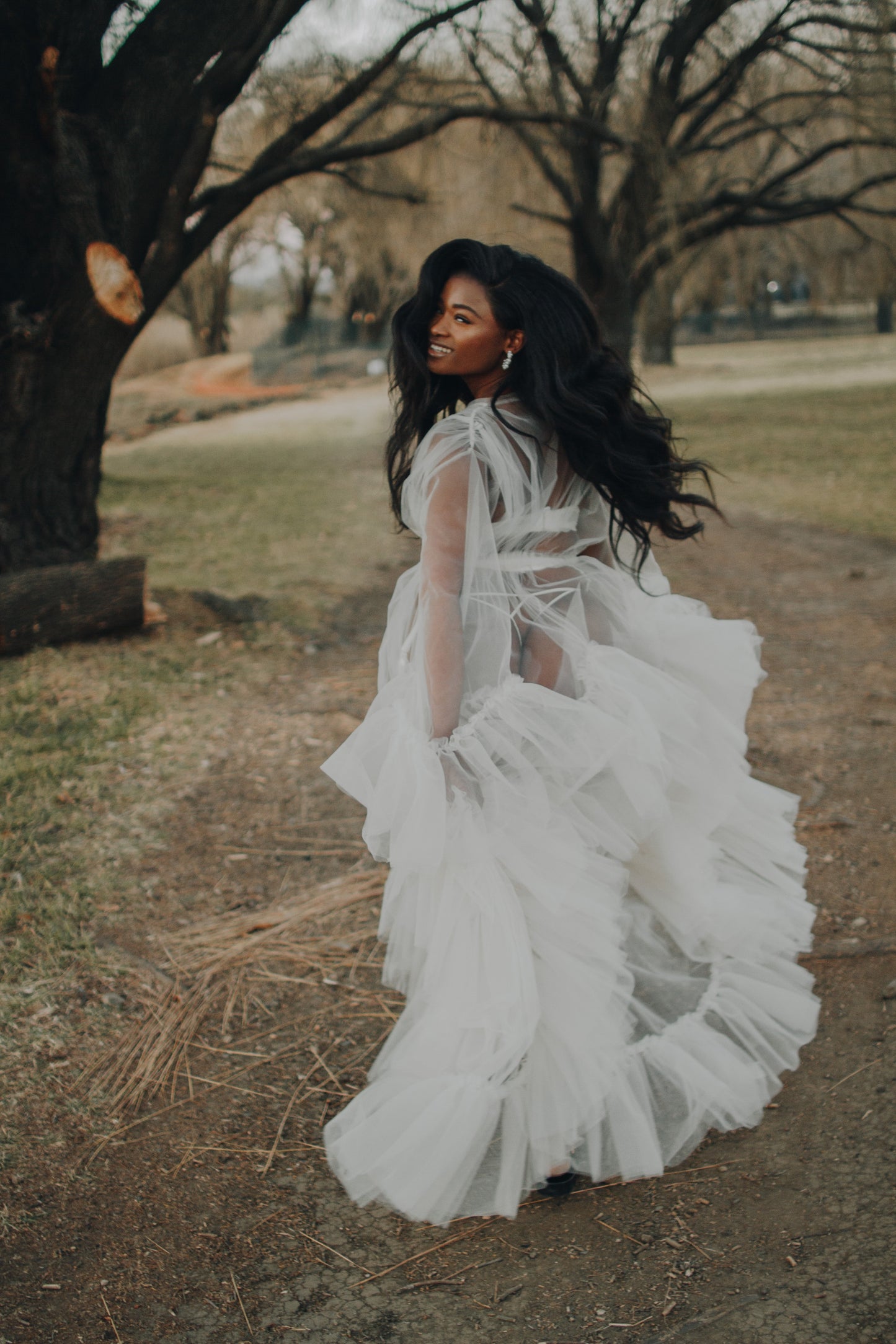 Ivory Tulle Robe | Gown | Sadie Bosworth Atelier