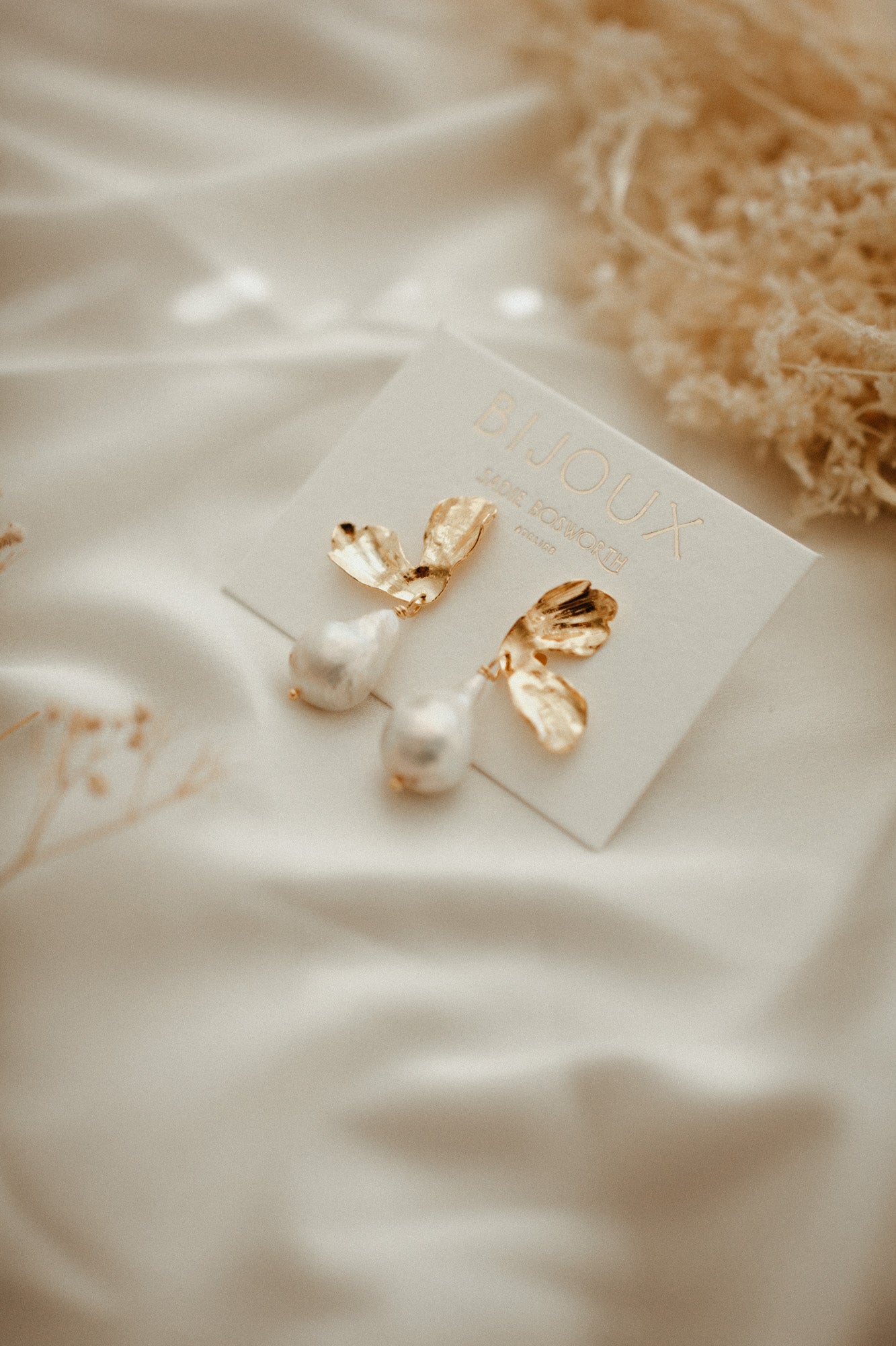 Broken Blossom Pearl Drops | Earrings | Sadie Bosworth Atelier