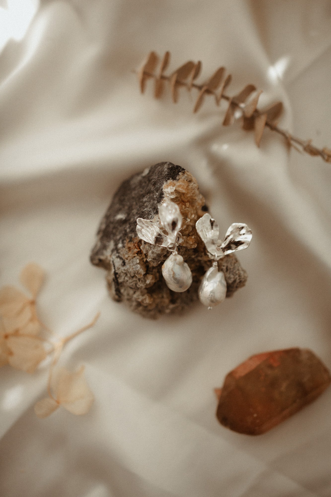 Broken Blossom Pearl Drops | Earrings | Sadie Bosworth Atelier