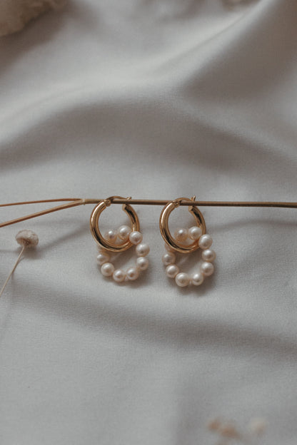 West Baroque Pearl Hoops