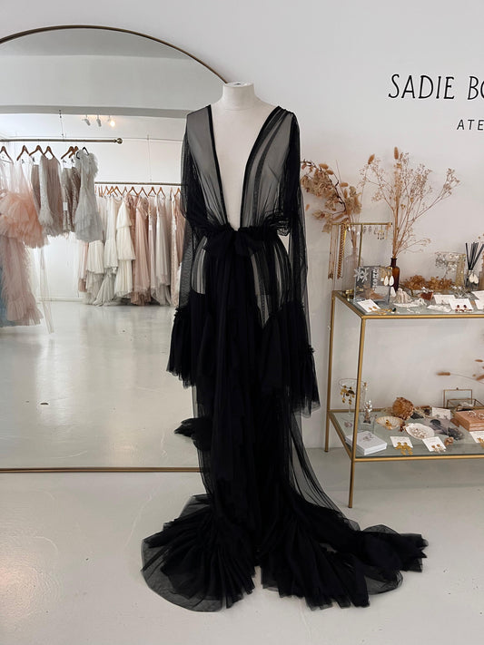 Black Tulle Robe