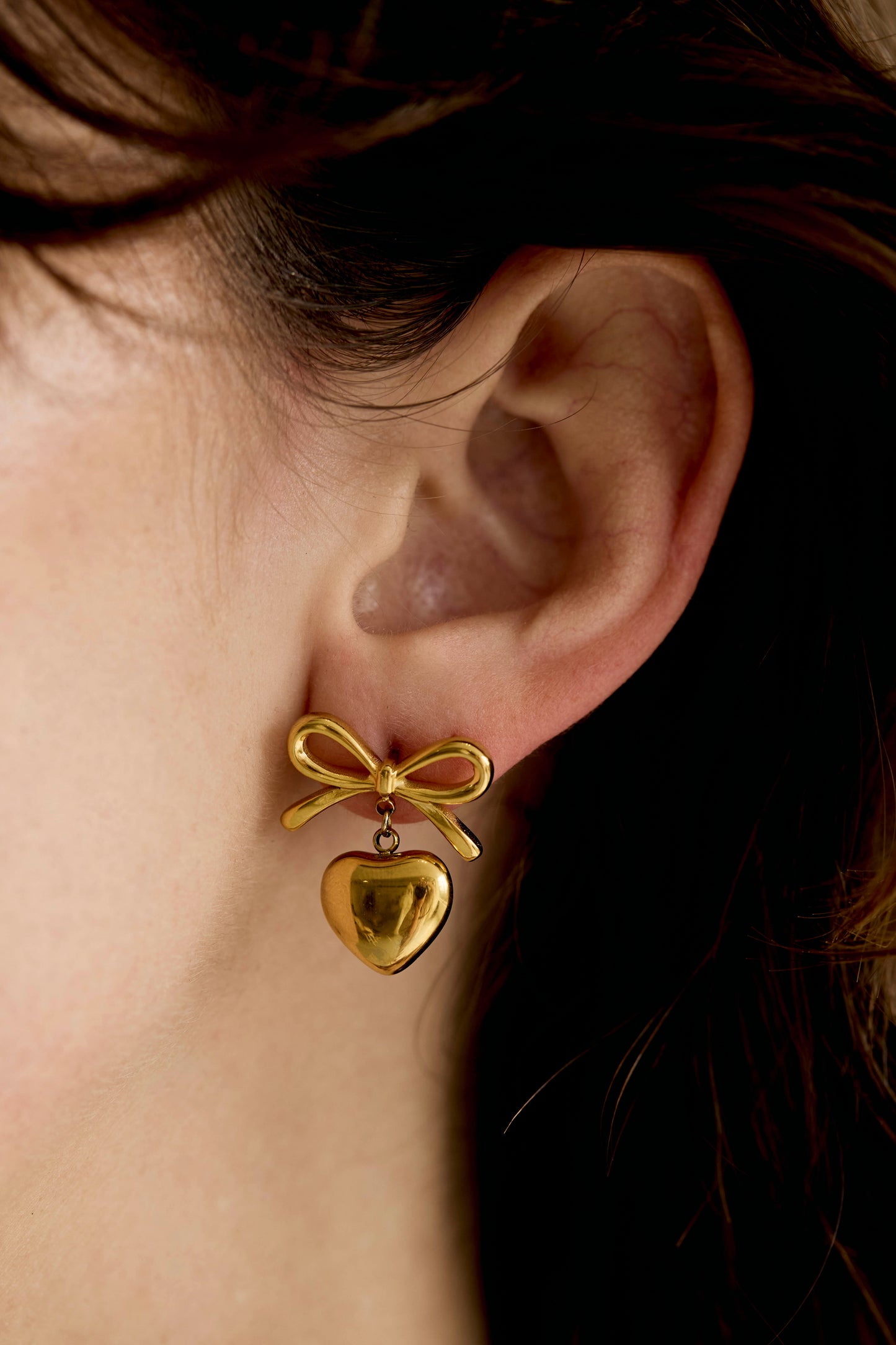 Dolce Gold Heart Earrings