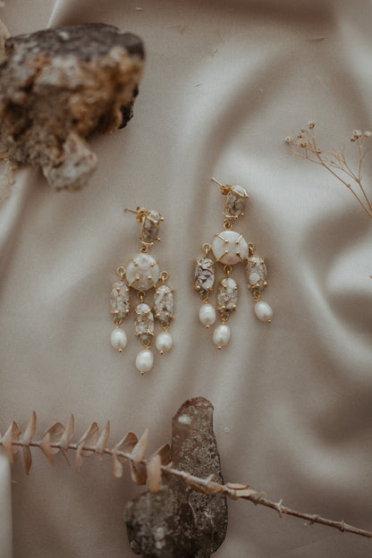 Ara Marble Earrings | Earrings | Sadie Bosworth Atelier
