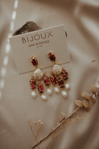 Ara Ruby Earrings | Earrings | Sadie Bosworth Atelier