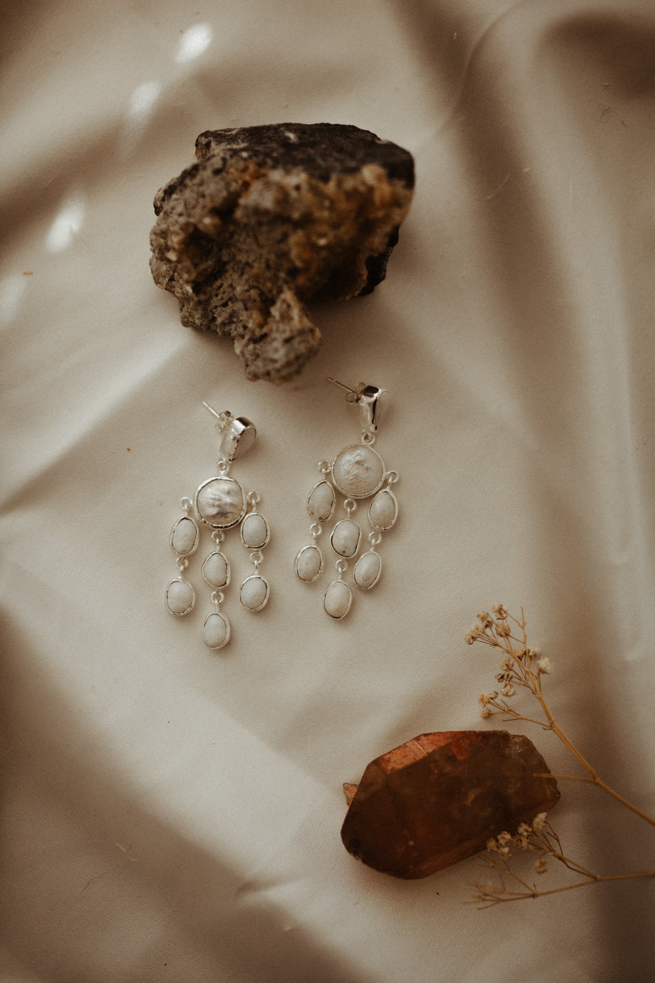 Artemis Pearl Chandelier Earrings
