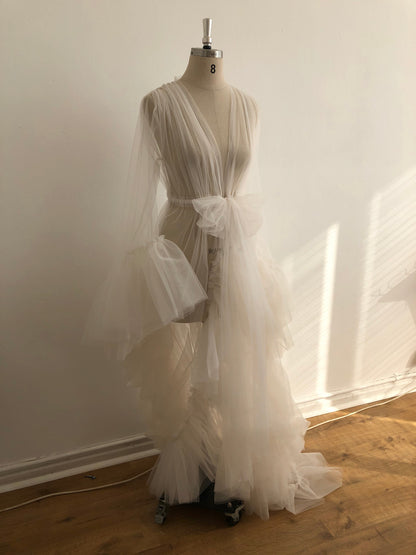 Ivory Tulle Robe | Gown | Sadie Bosworth Atelier