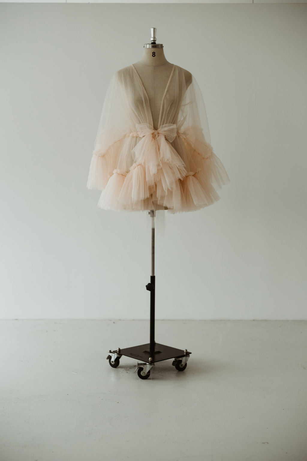 Blush Tulle Robe Mini Curve | Gown | Sadie Bosworth Atelier