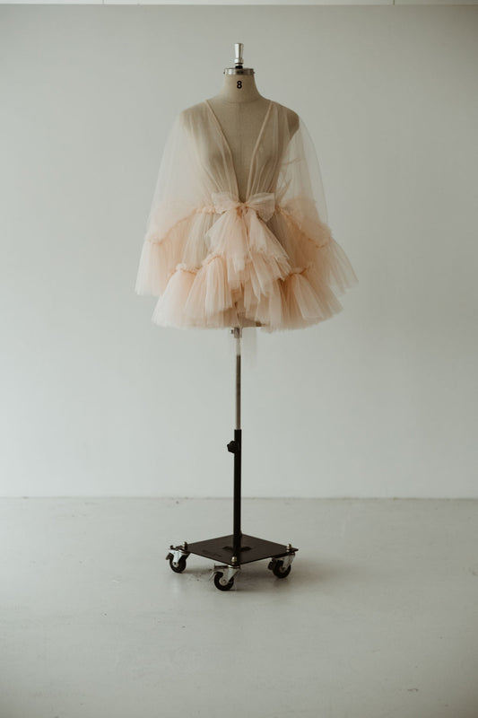 Blush Tulle Robe Mini | Gown | Sadie Bosworth Atelier